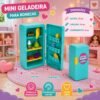 Miniatura Geladeira infantil e Minis Cute 12 peças- Verde