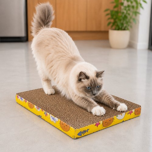 b35q99k9dd-lg-2.jpg Arranhador de Papelão Reto Para Gatos com Catnip