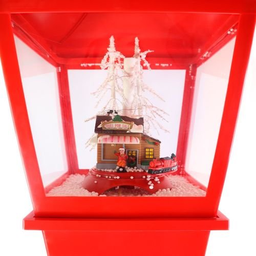 b6cwjqwp5ii-lg-3.jpg Poste Natalino Musical Bivolt 1,85m Com Luz E Neve - Vermelho