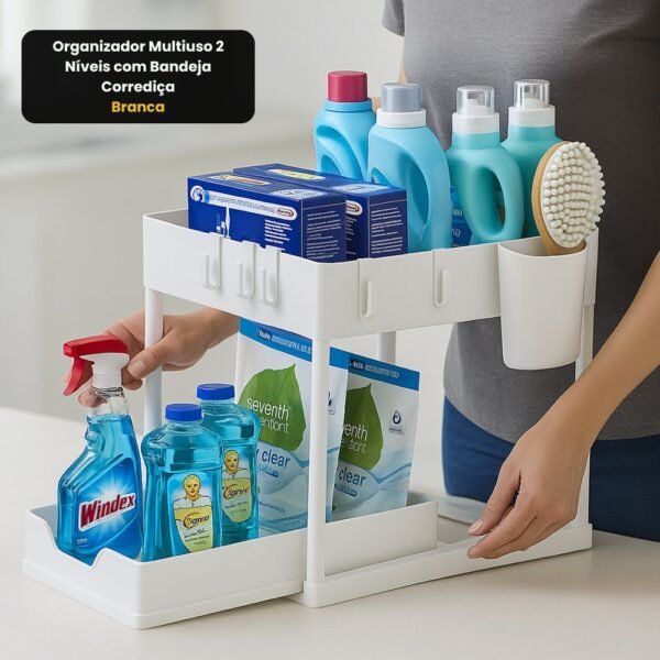 bdbydp7o6ls-xl-1.jpg Organizador Multiuso 2 Níveis com Bandeja Corrediça - Branca