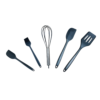 Kit Utensílios de Cozinha de Silicone 5 Peças - Sortido