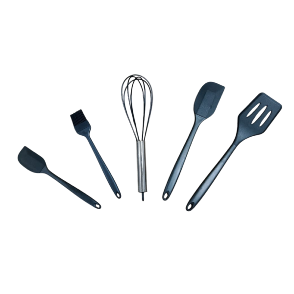 Kit Utensílios de Cozinha de Silicone 5 Peças - Sortido