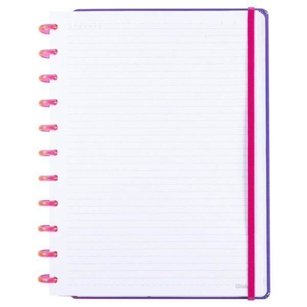 Caderno Finger Heart Disco Reposicionável Grande G Capa Dura Disko
