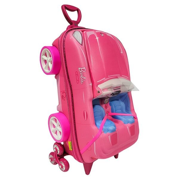 Mala Infantil Barbie Conversível 3D com Rodinhas - Rosa