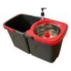 Mop Giratório Duo 360° Powermaid com Balde Duplo e Centrífuga em Aço Inox