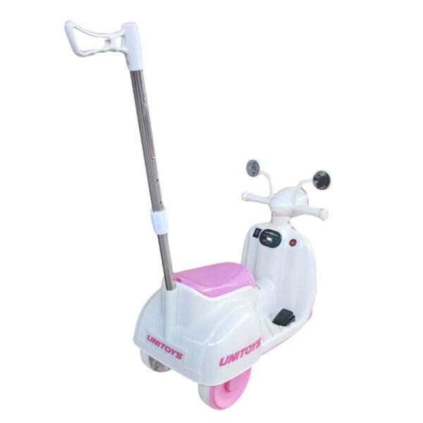 Moto Elétrica Infantil com Empurrador - Rosa