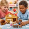 dqdoi6p8dd5-xl-1.jpg Conjunto Animais de Plástico 22 Peças com Acessórios Brinquedo Infantil - Marrom