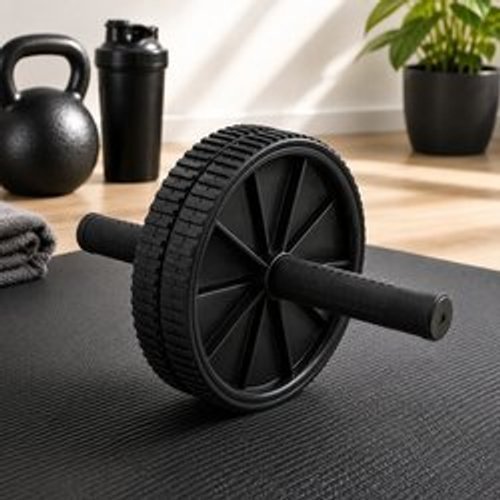 eudi0xyrc4m-lg-1.jpg Roda Abdominal Dupla para Exercícios com Pegadores Antiderrapantes - Sortida