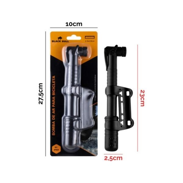 Bomba de Ar Portátil para Bicicleta - Preta
