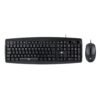 Conjunto Teclado e Mouse Com Fio Para Computador - Preta