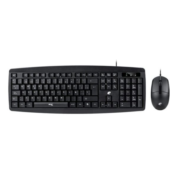 Conjunto Teclado e Mouse Com Fio Para Computador - Preta