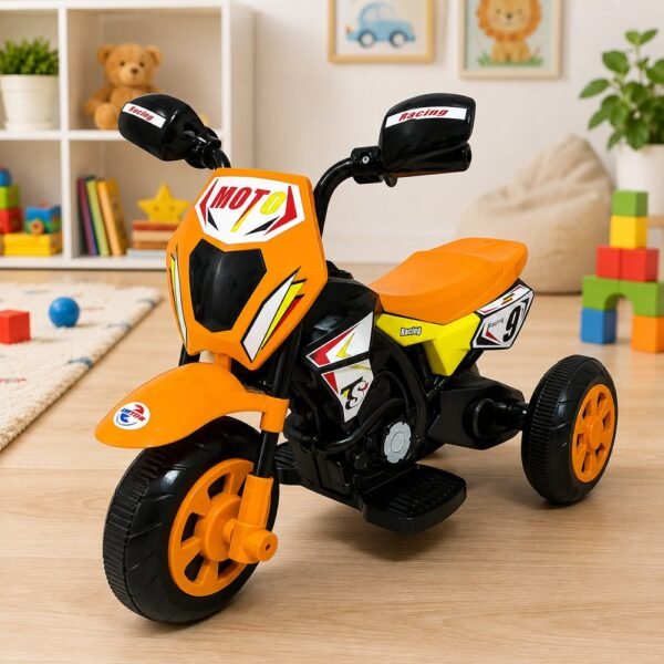 Moto Elétrica Infantil Cross com Luz - Laranja