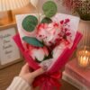 gdbhf6wuo3t-xl-1.jpg Buquê Decorativo Com Rosa Artificial 24cm - Vermelha