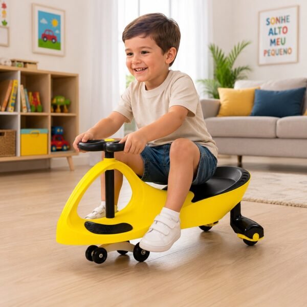 Carrinho de Rolimã Infantil Super Car - Amarela