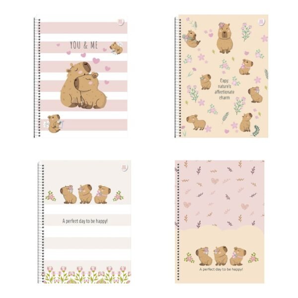 glev91gq0q4-xl-1.jpg Caderno universitário Espiral 10 matéria Capivara com 160 Folhas - Sortido