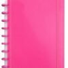 Caderno Inteligente Disco Grande Ping G 60 Folhas Reposicionáveis Capa Dura Rosa Elástico