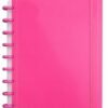 Caderno Inteligente Disco Grande Ping G 60 Folhas Reposicionáveis Capa Dura Rosa Elástico