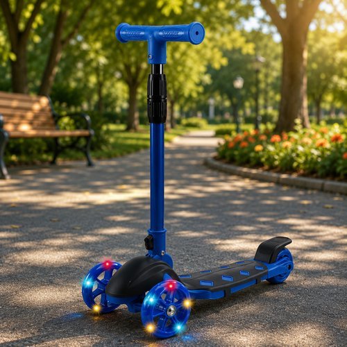 gqsuv2uwl5o-lg-2.jpg Patinete Infantil 3 Rodas e com Luz LED - Azul