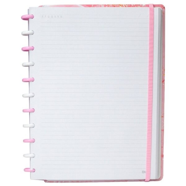 Caderno Disko Gran Capa Dura Disco Reposicionável Rosa Grande G
