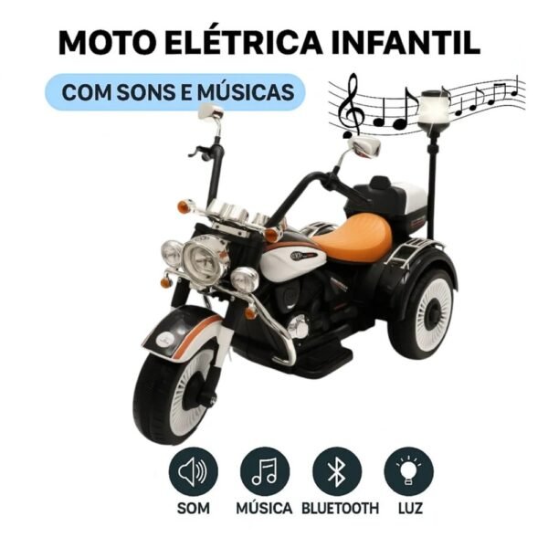 hdqpvf4njz8-xl-1.jpg Moto Elétrica Infantil 12V Chopper Sirene Branca