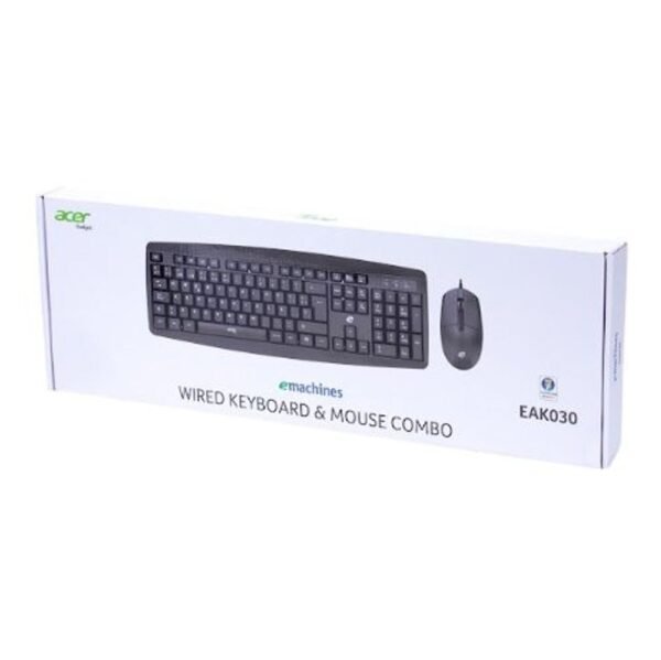 Conjunto Teclado e Mouse Com Fio Para Computador - Preta