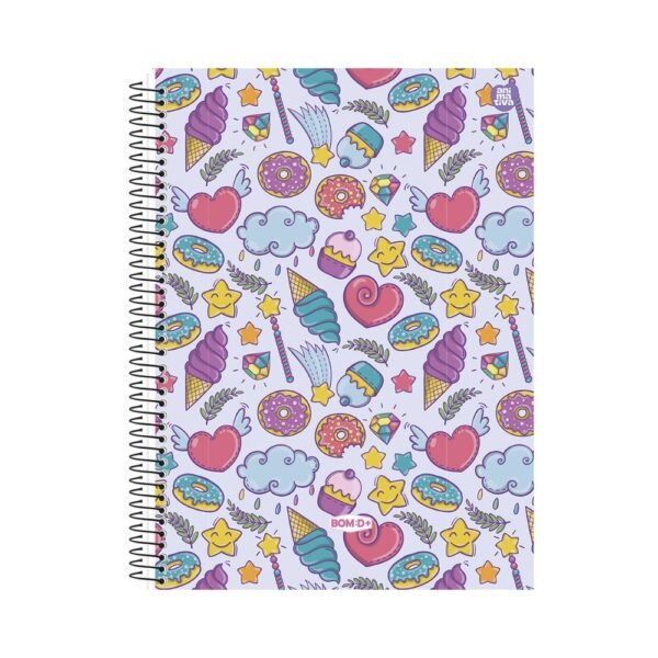 hqrkm723z7n-xl-1.jpg Caderno Universitário Capa Dura doces feminino 10 Matérias – 160 folhas
