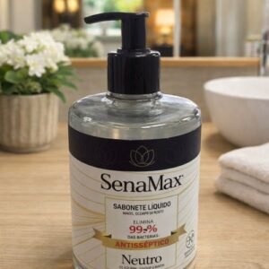 Sabonete liquido para mãos, corpo e rosto antisséptico 500ml - transparente