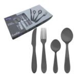Faqueiro Jogo Talheres Black Aço Inox 24 Peças Sunshine