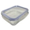 Pote Vidro Hermética Borossilicato Tampa Silicone azul 1040ml
