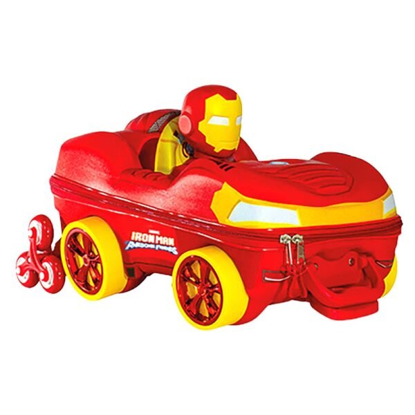 Mala Infantil Homem de Ferro 3D com Rodinhas - Vermelha
