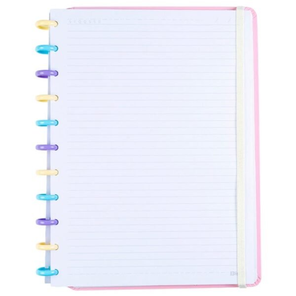 Caderno Disko Tutti Frutti Grande G Capa Dura Disco Reposicionável Escolar