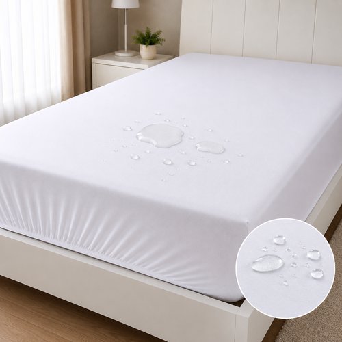 ij151343gxa-lg.jpg Capa Protetora Colchão Solteiro Impermeável com Elástico - Branco