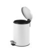 Lixeira Redonda com Pedal Multiuso Aço 5 litros - Branco Matte