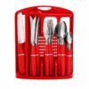 Conjunto de Talheres Caprese 26 Peças - Vermelha