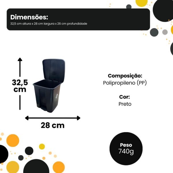 j657p9cahd-xl-1.jpg Lixeira com Pedal 16L - Preta