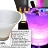 Balde Para Bebidas com LED e Caixa de Som - Branca