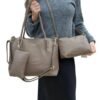 Kit 3 Peças Bolsa Feminina Estilo Tote
