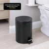 katdzjwyojp-xl-1.jpg Lixeira Redonda com Pedal Multiuso Aço 3 litros - Preto Matte