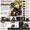 Carrinho fusca infantil com luzes e empurrador - Preto