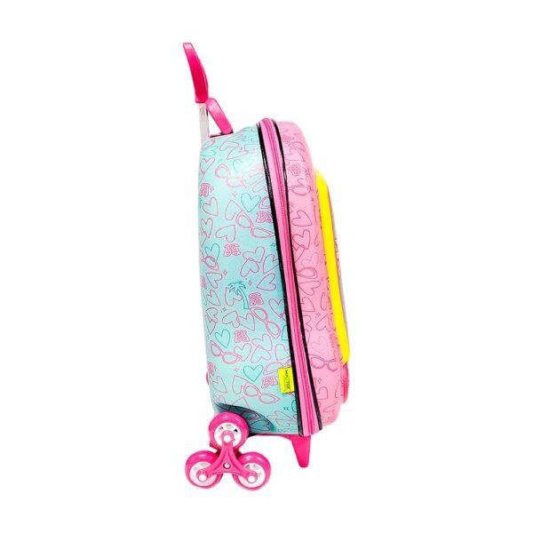 Mala Infantil Barbie 3D com Rodinhas - Rosa