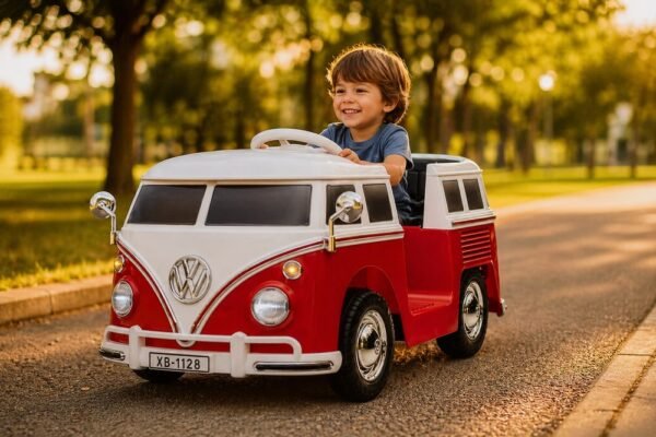 l4tytigbkv-xl-1.jpg Carrinho Elétrico Infantil Classic Kombi - Vermelha