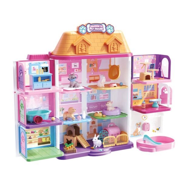 Casa Pet House Maleta Portátil 3D Acessórios Brinquedo Infantil