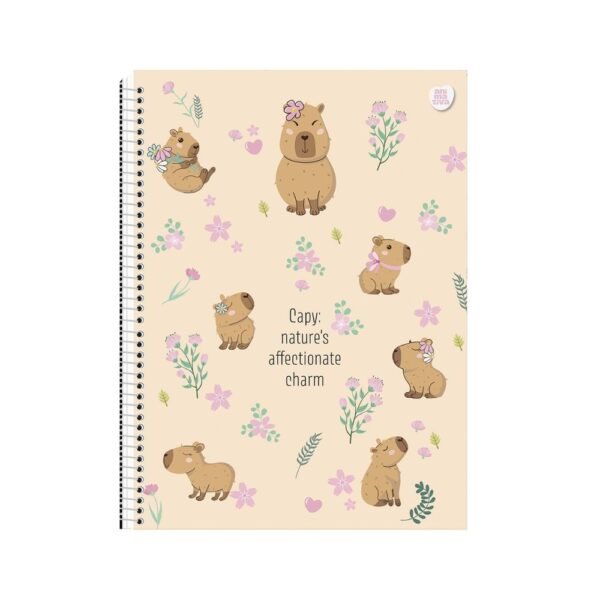 lbyvchbcir-xl-1.jpg Caderno universitário Espiral 10 matéria Capivara com 160 Folhas - Sortido