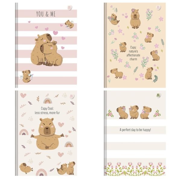 Caderno Costurado Capivara com 160 Folhas - Sortido