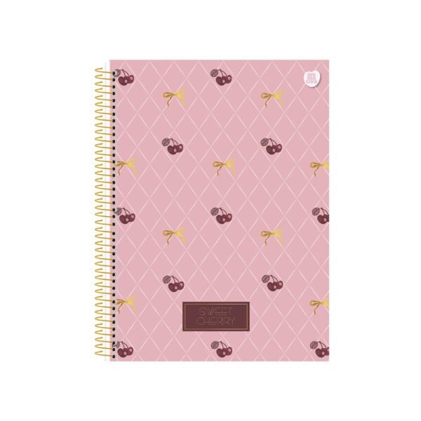 Caderno Universitário Feminino Capa Dura Sweet Cherry 80 folhas – Sortido