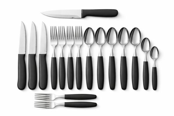Conjunto de Talheres Caprese 26 Peças - Preta