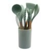 Conjunto de Utensilios Silicone 8 Peças - Verde