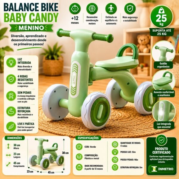 mv4pfm132pq-xl-1.jpg Bike Infantil com Luz e 4 Rodas - Verde