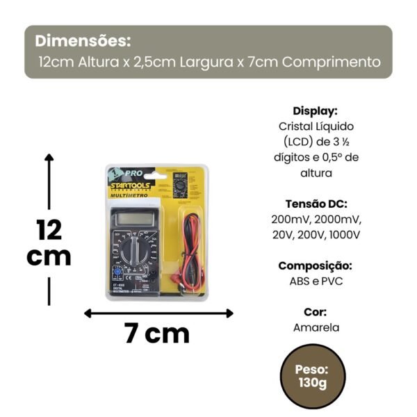 mzj03k35738-xl-1.jpg Multímetro Portátil Digital Display LCD - Preta