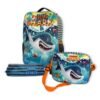 n9m2c6qu4h-lg.jpg Kit Mochila Infantil Escolar com 3 peças Tubarão
